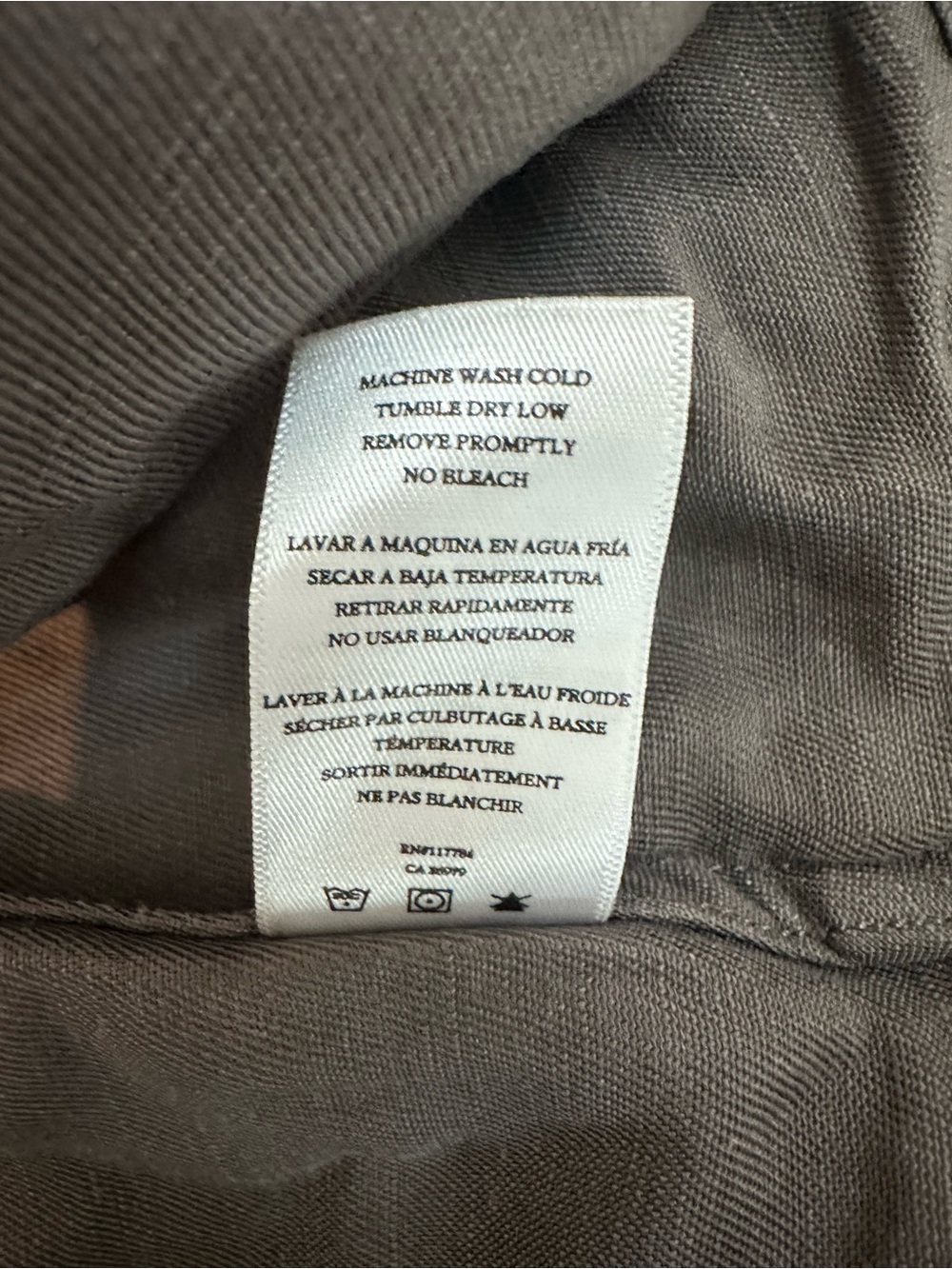 Rails Collins Linen Blend Utility Jacket Slate Gray XS Lightweight - Picture 14 of 14